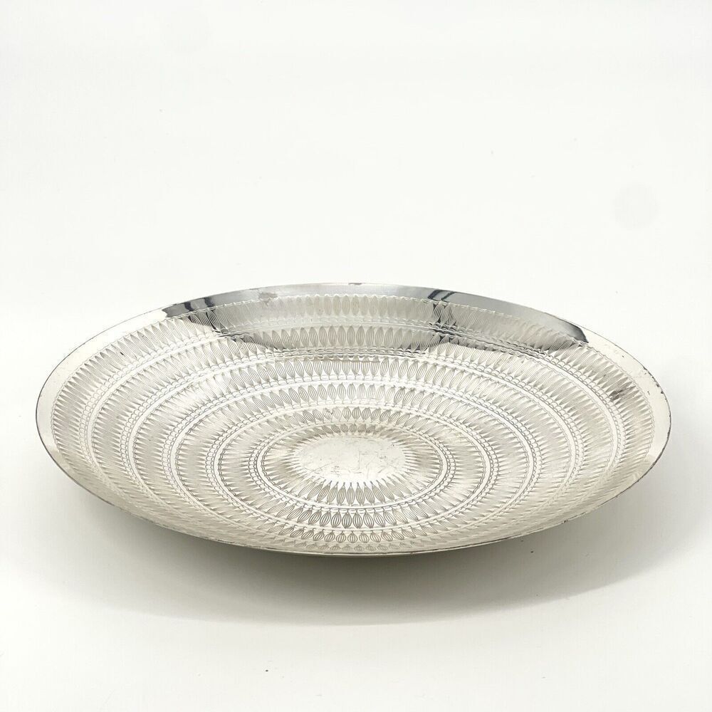 Silver Plated Bowl WMF Sigrid Kupetz Engraved Mid Century MCM Vintage 9.25”